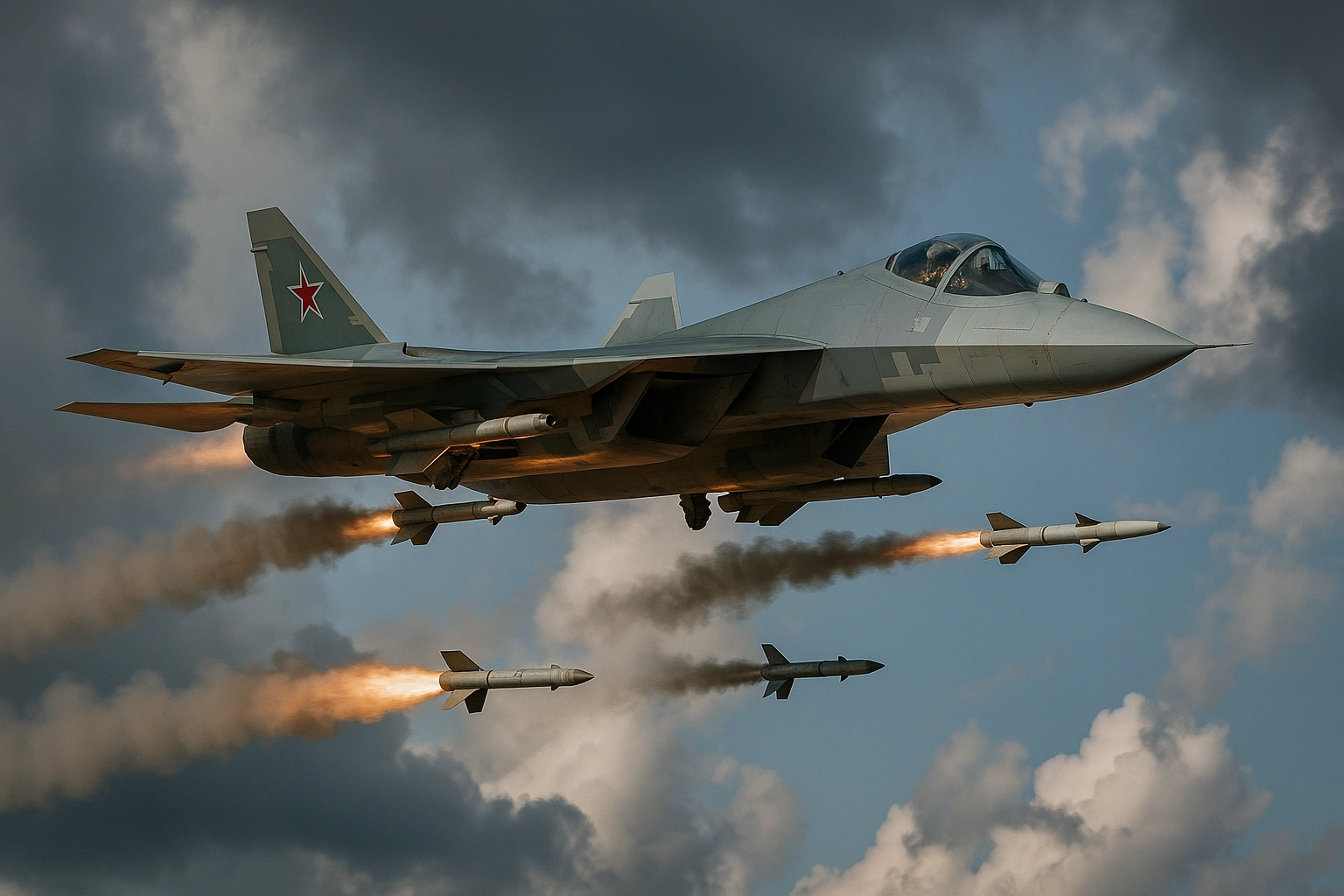 Russian Su 57 Fighter Jet